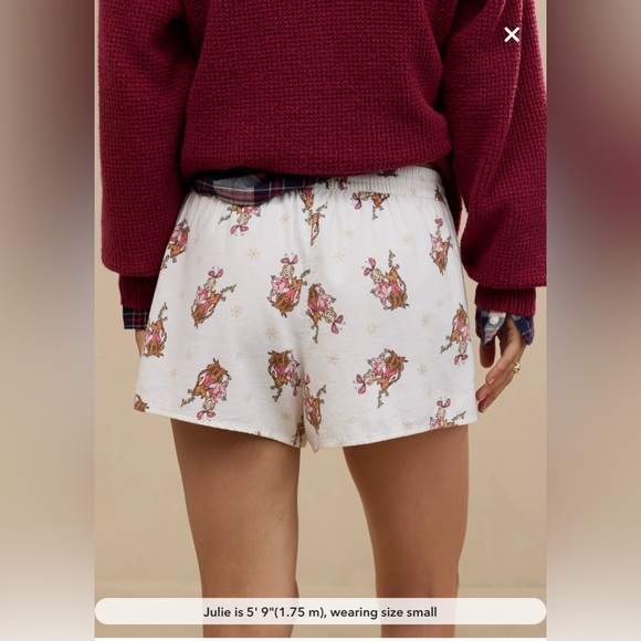 Aerie NWT Cindy Lou Off Duty Flannel Boxer - Picture 3 of 7
